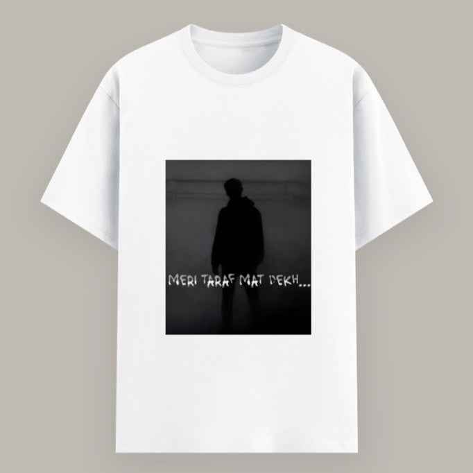 Trendy streetwear style unisex T-shirt with sassy Hindi message Color_White