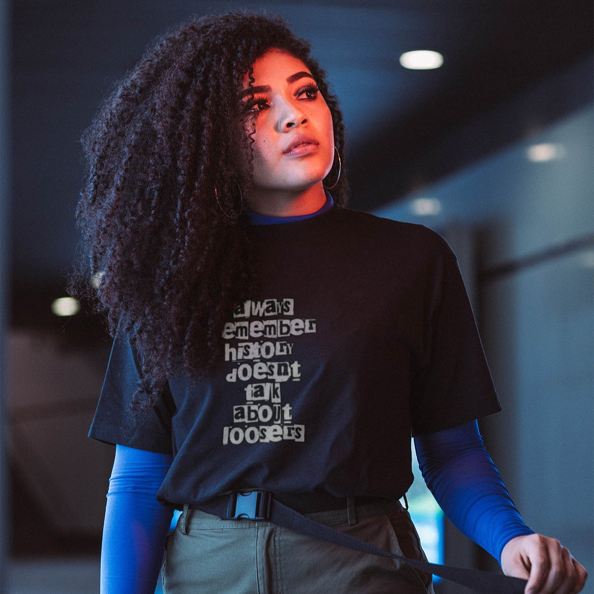 Classic fit cotton T-shirt with empowering quote for men and women