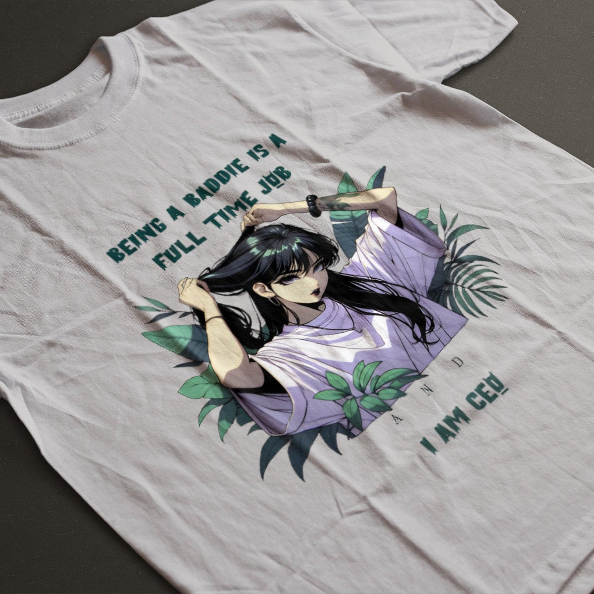 Casual chic women’s T-shirt with bold empowering slogan