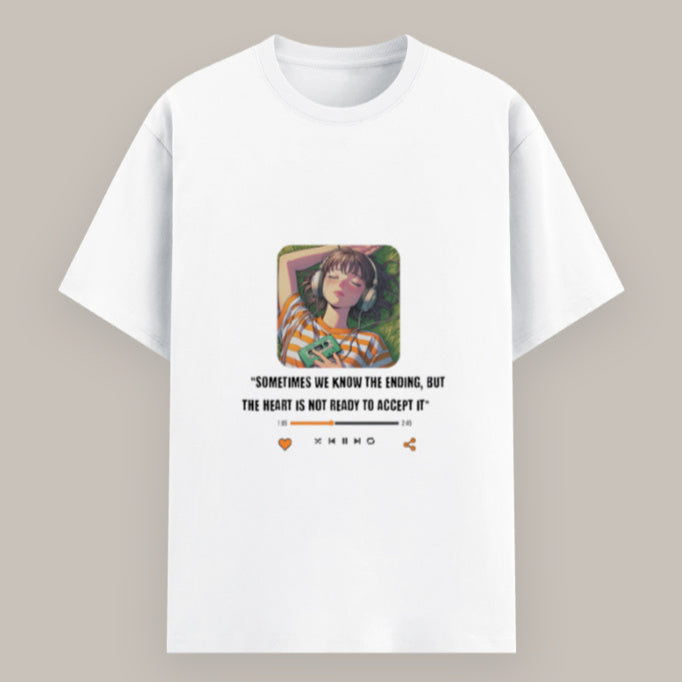 Wear your heart on your sleeve – unisex T-shirt with emotional quote Color_White
