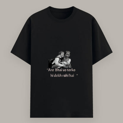 Bold statement men’s T-shirt with “Are Bhai” slogan Color_Black