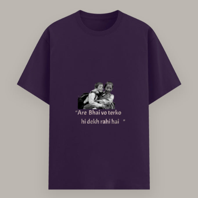 Stylish streetwear funny quote T-shirt for young men Color_Purple