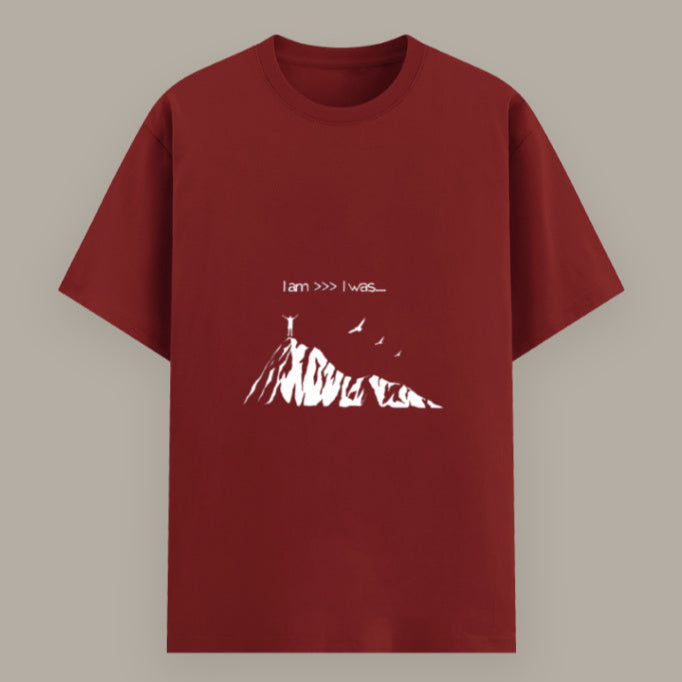 Stylish unisex statement tee expressing self-growth message Color_Red