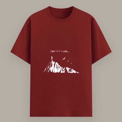 Stylish unisex statement tee expressing self-growth message Color_Red