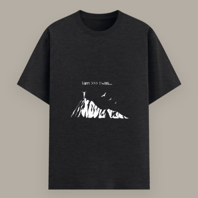 Trendy positive affirmation unisex T-shirt for casual looks Color_Blackmelange