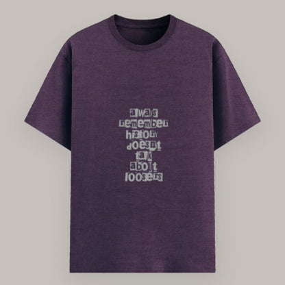 Life lesson motivational quote T-shirt – unisex comfort fit Color_Purplemelange