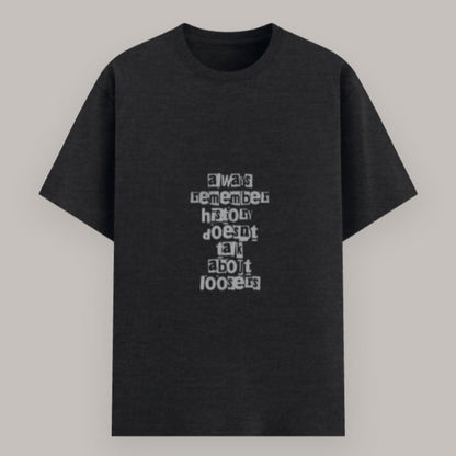 Empowering quote T-shirt – wear your confidence on your sleeve Color_Blackmelange
